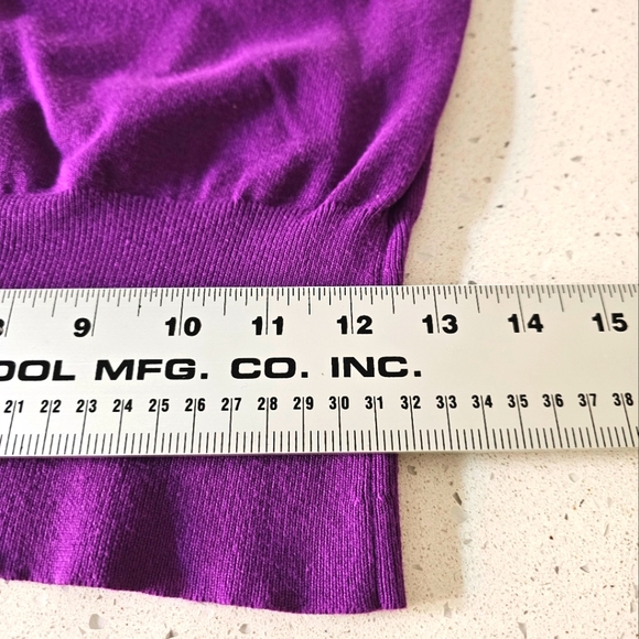 Karen Millen cardigan in purple with black print size 4 - Picture 8 of 9